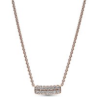 Pandora Rose Gold Chunky Crystal Necklace