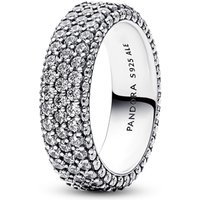 Pandora Silver Crystal Cluster Band Ring - 52
