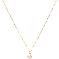 Argento Gold Petite Clover CZ Necklace - Gold