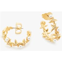 Kate Spade New York Gold Crystal Starfish Hoop Earrings - Gold