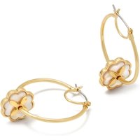 Kate Spade New York Gold Mother Of Pearl Flower Hoop Earrings - Gold