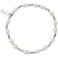ChloBo Silver Sparkle Pearl Bracelet - Silver
