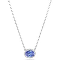 Swarovski Constella Blue Oval Cut Rhodium Necklace - 45cm