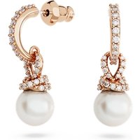 Swarovski Originally While Pearl Rose Gold Drop Earrings