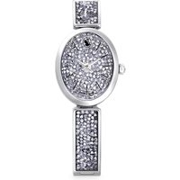 Swarovski Crystal Rock Stainless Steel Crystal Oval Watch