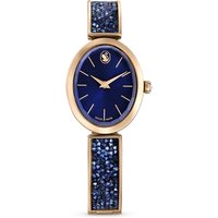 Swarovski Crystal Rock Blue and Rose-Gold Oval Watch