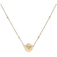 Olivia Burton Gold Bee and Honeycomb Pendant Necklace
