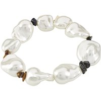 Pilgrim Gold Plated Rhythm Large Pearl Bracelet - Gold