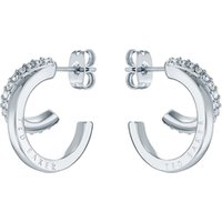 Ted Baker Silver Helias Crystal Double Hoop Earrings - Silver
