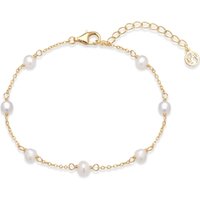 Argento Gold Classic Pearl Chain Bracelet - 16cm