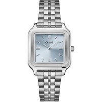 CLUSE Gracieuse Light Blue and Silver Square Watch - Silver