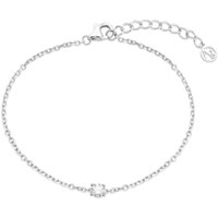 Argento Silver Lab Created Diamond 0.25ct Solitaire Bracelet - Silver