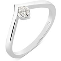 Argento Silver Lab Created 025ct Wish Bone Promise Ring - 60