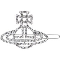 Vivienne Westwood Annalisa Silver Orb Crystal Hairclip - Silver