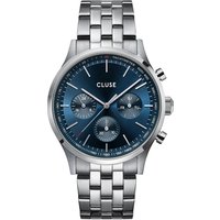 CLUSE Silver Antheor Multifunction Blue Dial Watch - Silver