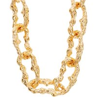 August Woods Gold Textured Statement Chain Necklace - Gold