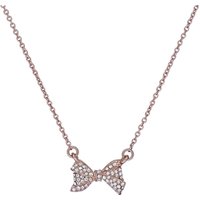 Ted Baker Barsie Rose Gold Crystal Baker Bow Necklace - 49cm