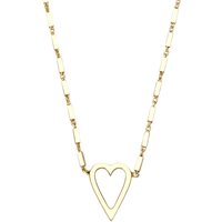 Argento Gold Heart Detail Chain Necklace - 41cm