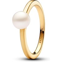 Pandora Treated Freshwater Cultured Pearl Gold Ring - 58 Pandora Ring