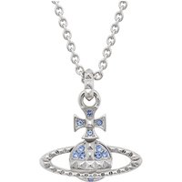 Vivienne Westwood Silver Light Sapphire Mayfair Bas Relief Necklace - Silver