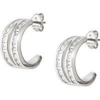 Nomination Carismatica White Crystal Double Hoop Earrings
