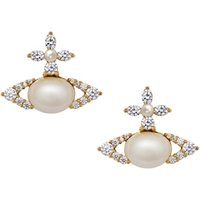 Vivienne Westwood Gold Pearl Ada Stud Earrings - Gold