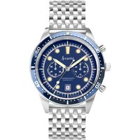 Accurist Mens Dive Chronograph Windermere Blue Dial Watch - Silver