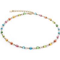 Coeur De Lion Gold Multicolour Pearl Petite Cubes Necklace - Gold