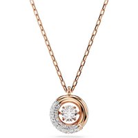 Swarovski Dextera Rose-Gold Round Cut Pendant Necklace