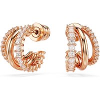 Swarovski Hyperbola Mini Rose-Gold White Crystal Hoop Earrings
