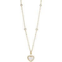 August Woods Gold Mother of Pearl Heart Pendant Necklace - Gold