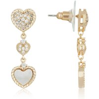 August Woods Gold Mother of Pearl Heart Drop Earrings - Gold