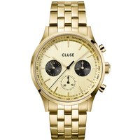 CLUSE Gold Antheor Black Dial Multifunction Watch - Gold