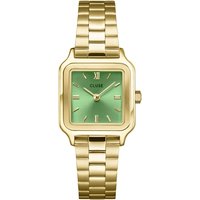 CLUSE Gold Green Gracieuse Petite Square Watch - Gold