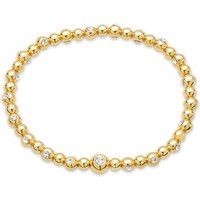 August Woods Gold Crystal Beaded Stretch Bracelet - Gold