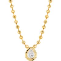 August Woods Gold Crystal Teardrop Beaded Necklace