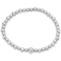 August Woods Silver Crystal Beaded Stretch Bracelet - Silver