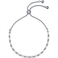 Ted Baker Silver Isela Crystal Baguette Slinky Slider Bracelet - Silver