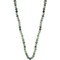 Over and Over Gold Stainless Steel Emerald Beaded Necklace - Gold