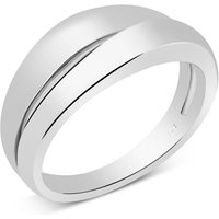 Argento Silver Chunky Overlap Ring - 52
