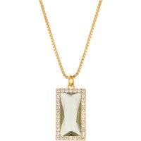 August Woods Gold Tourmaline Baguette Cut Statement Necklace - Gold