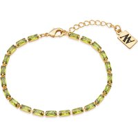 August Woods Gold Tourmaline Crystal Tennis Bracelet - Gold