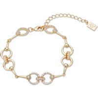 August Woods Gold Circle Crystal Link Bracelet - Gold
