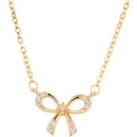 August Woods Gold Classic Crystal Bow Necklace - Gold