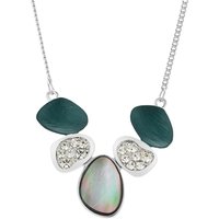 August Woods Silver and Grey Shell Crystal Necklace - Silver