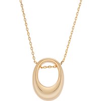 August Woods Gold Oval Thread Through Necklace - Gold