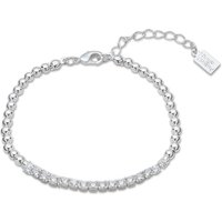 August Woods Silver Ball Crystal Tennis Bracelet - Silver