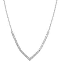 August Woods Silver V Crystal Statement Necklace - Silver
