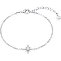 Argento Silver Midnight Star Crystal Bracelet - Silver