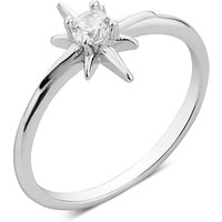Argento Silver Midnight Star Crystal Ring - 56